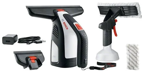 BOSCH GlassVAC - Aspirator pentru geamuri cu 1 acumulator, Li-Ion, 3.6 V, 2 Ah, 266 mm, 0.1 l