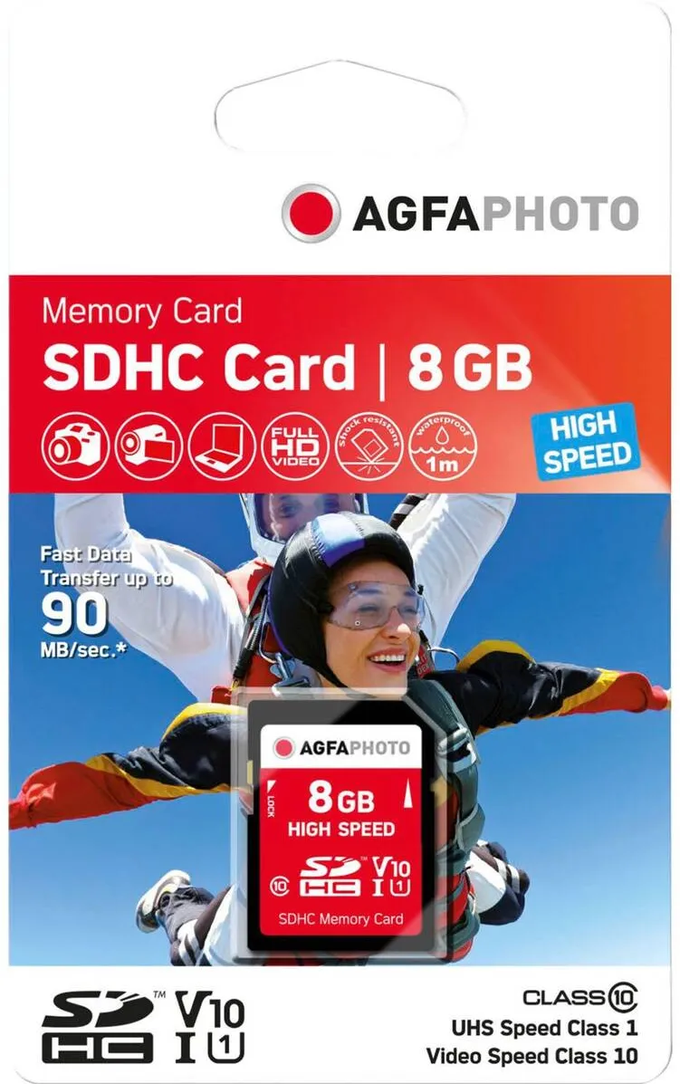Card de Memorie AgfaPhoto SDHC 8GB High Speed Class 10 UHS I U1 V10