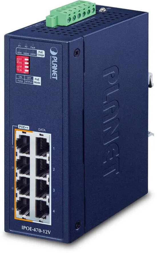 Accesoriu Switch Planet Industrial 4-Port GE 802.3bt PoE++ Injector Hub