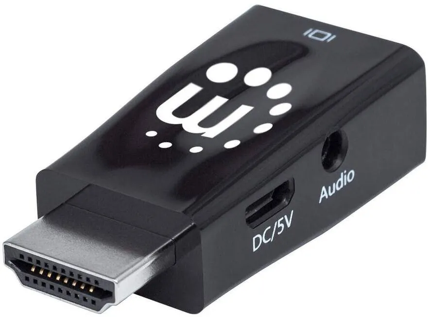 Adaptor MANHATTAN HDMI la VGA-Mikrokon. optional MikroUSB