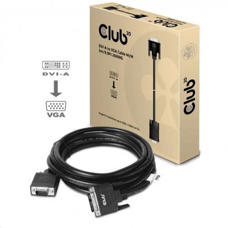 Cablu CLUB 3D DVI > VGA 3m St/St