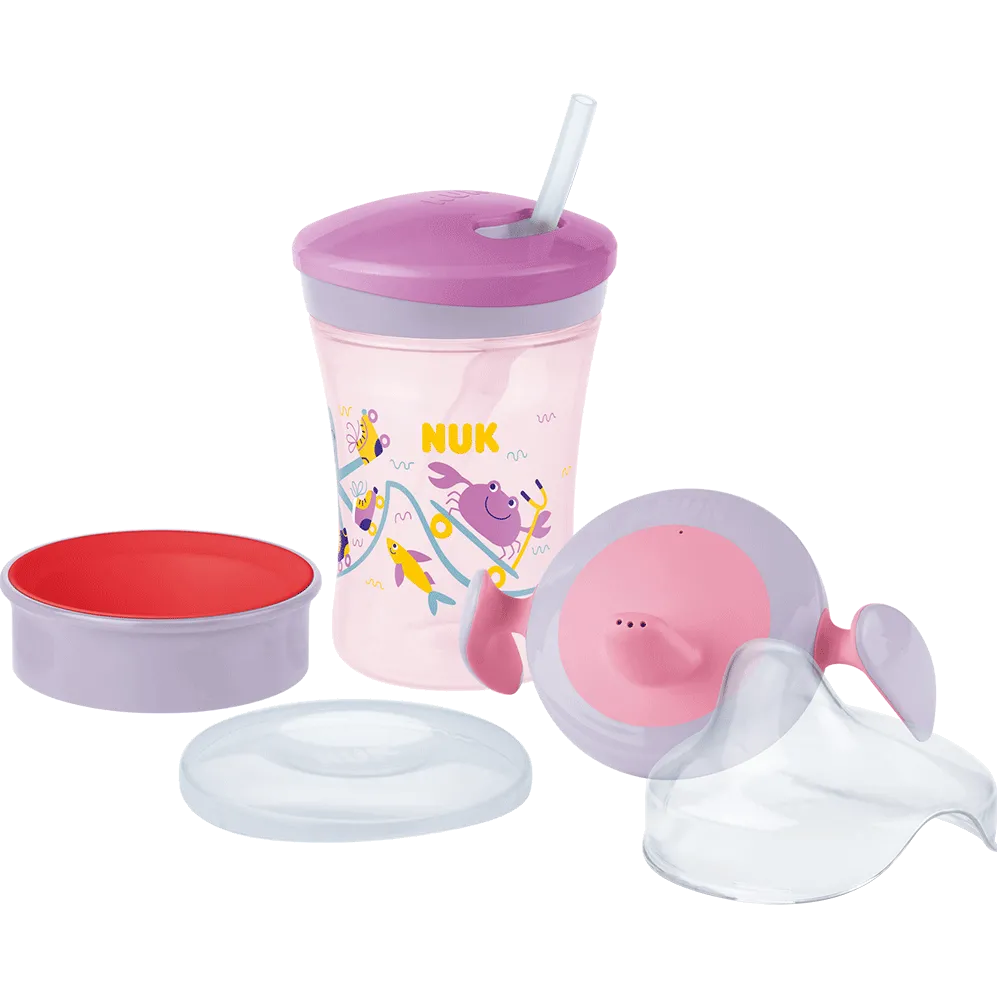 NUK Cana Evolution Invat sa beau 10255637, 6 luni+, 230 ml, Roz-Mov