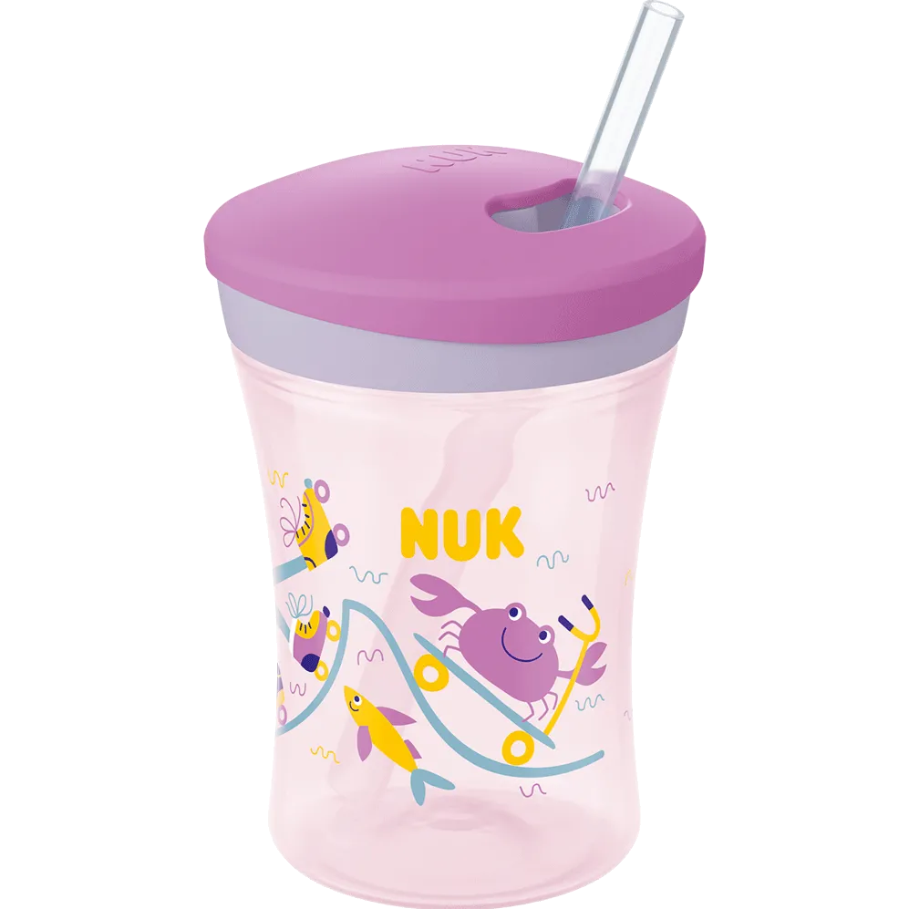 NUK Cana Action 10255600, 12 luni+, 230 ml, Roz-Mov