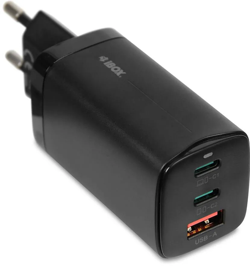 Incarcator GSM IBOX C-65 Negru, GaN 65W universal