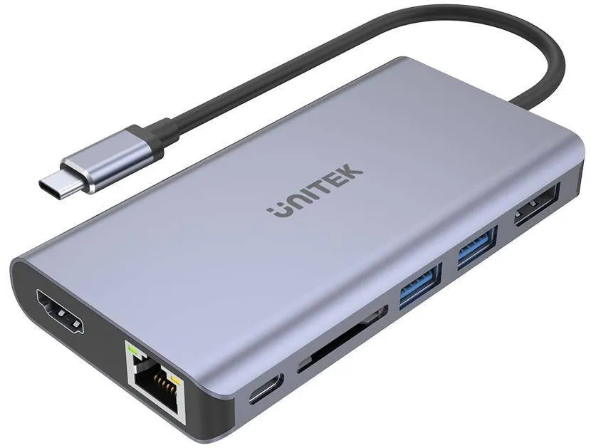 Hub USB Unitek uS7 USB 3.2 Gen 1 (3.1 Gen 1) Type-C Grey