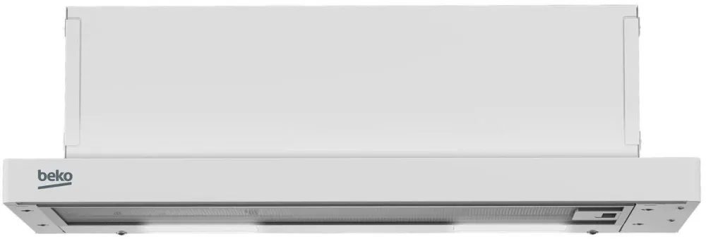 BEKO Hota incorporabila telescopica Beko HNT61310WH, Putere de absorbtie 300 mc/h, 3 Trepte de viteza, Iluminare LED , Alb