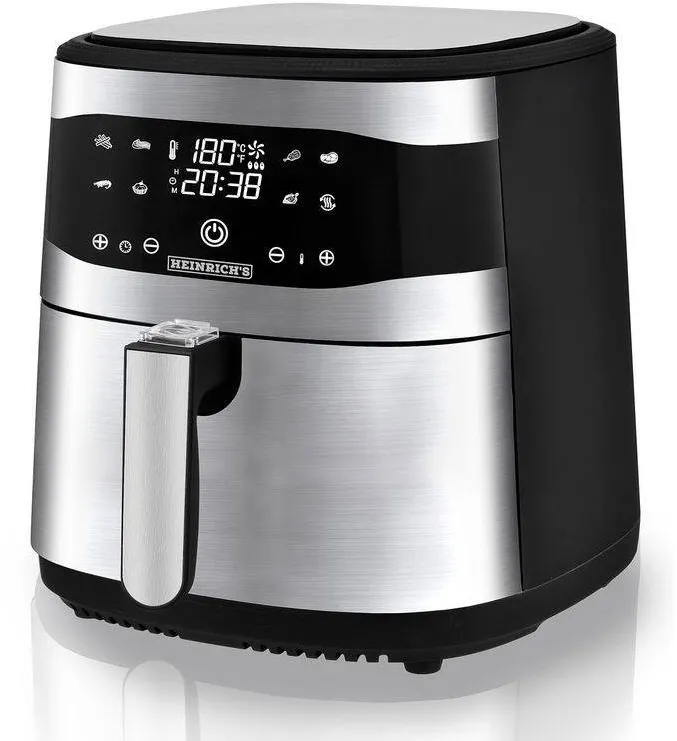 Friteuza cu aer cald HEINRICH'S HFR 8205 8.0 l 1800 W negru argintiu