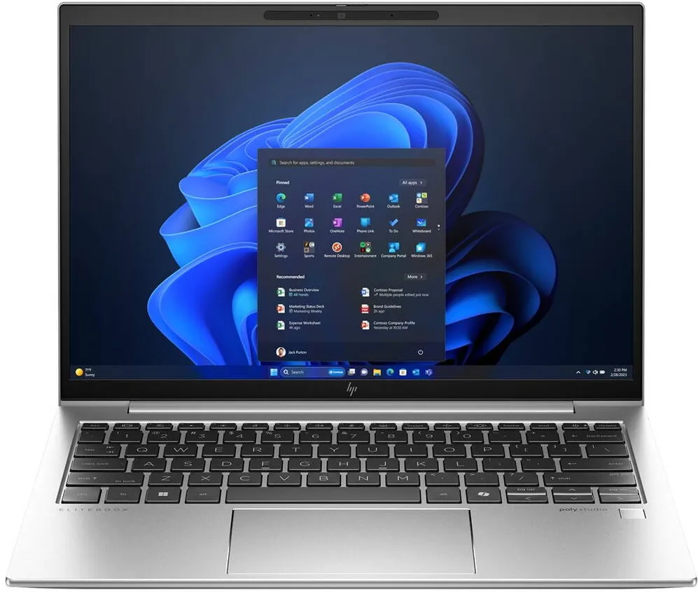 Laptop HP EliteBook 830 13 inch G11 PC Intel Core Ultra 5 125U 33.8 cm (13.3") WUXGA 16 GB LPDDR5x-SDRAM 512 GB SSD Wi-Fi 6E (802.11ax) Windows 11 Pro Silver