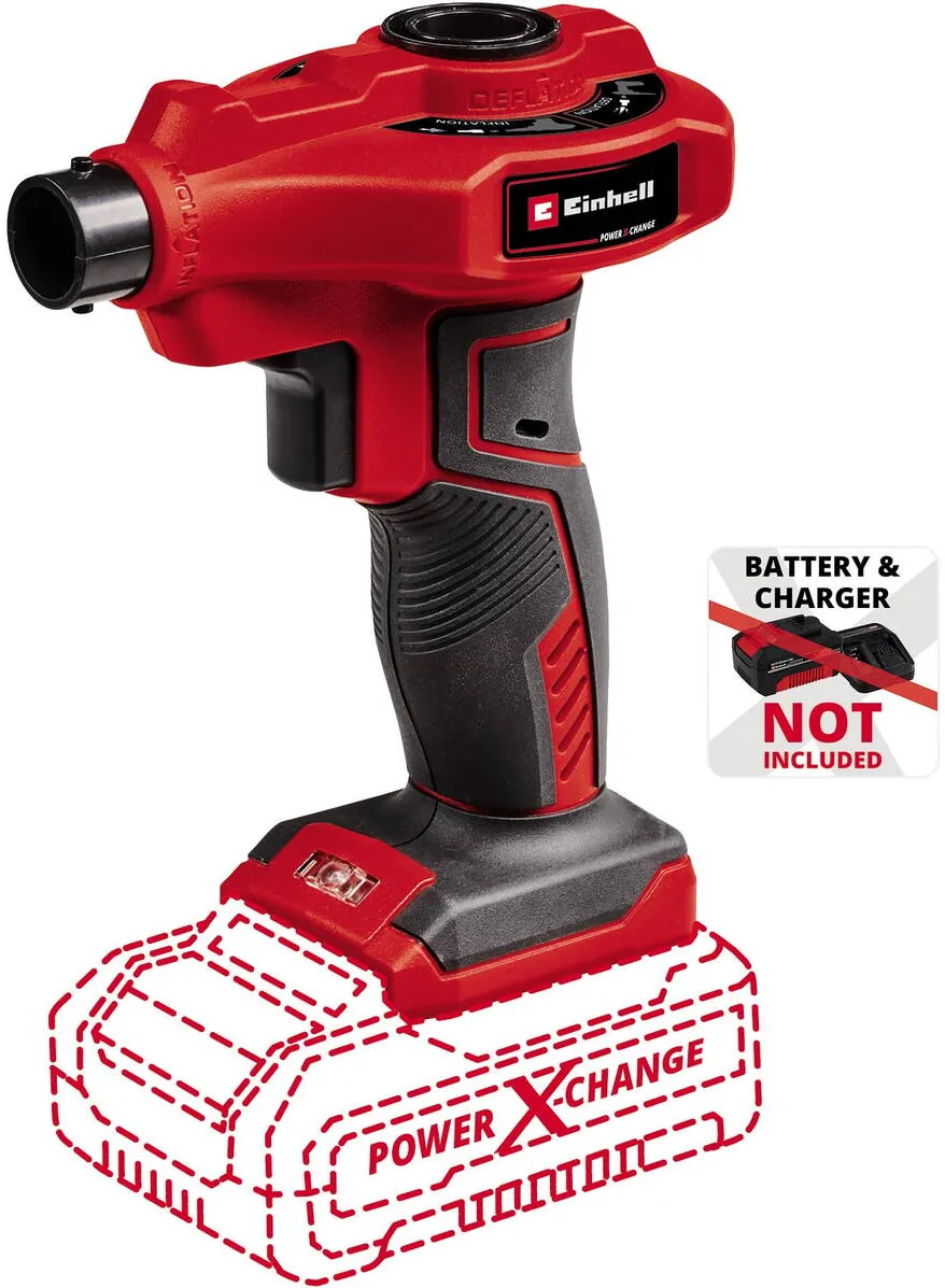 Pompa aer fara fir Einhell CE-AP 18 Li-Solo 18V rosu negru fara acumulator si incarcator