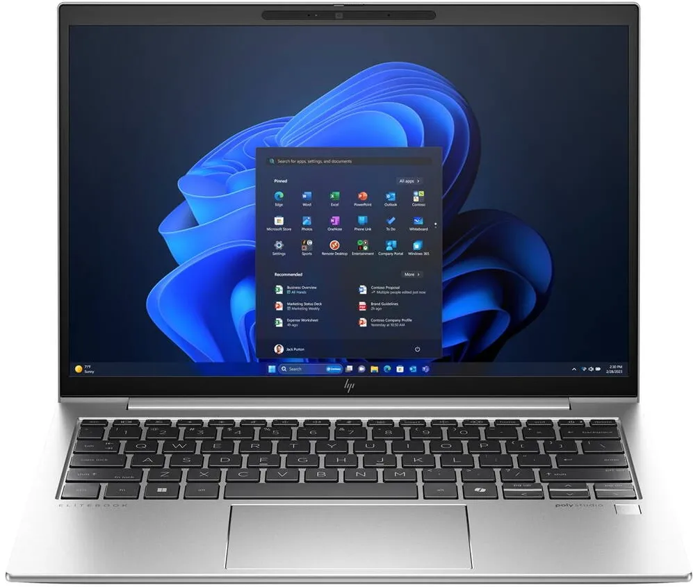Laptop HP EliteBook 830 G11 Intel Core Ultra 5 135U 33.8 cm (13.3") WUXGA 16 GB LPDDR5x-SDRAM 512 GB SSD Wi-Fi 6E (802.11ax) Windows 11 Pro AI PC Silver
