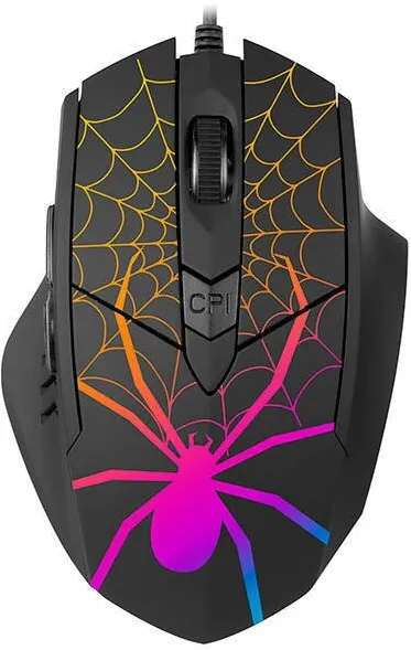 Mouse TRACER Gaming cu Fir Tracer GAMEZONE Black Widow TRAMYS47360 6400DPI Iluminare RGB Negru