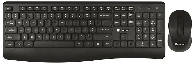 Kit Periferice TRACER Set tastatura si mouse Tracer BARTIX II RF NANO, wireless, 104 taste, design negru