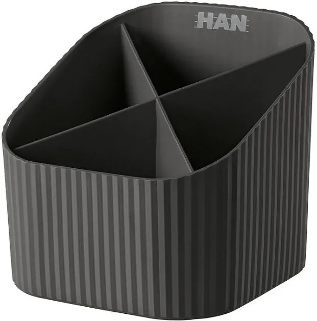 HAN Suport pentru instrumente de scris, 4 compartimente, HAN X-Loop - negru