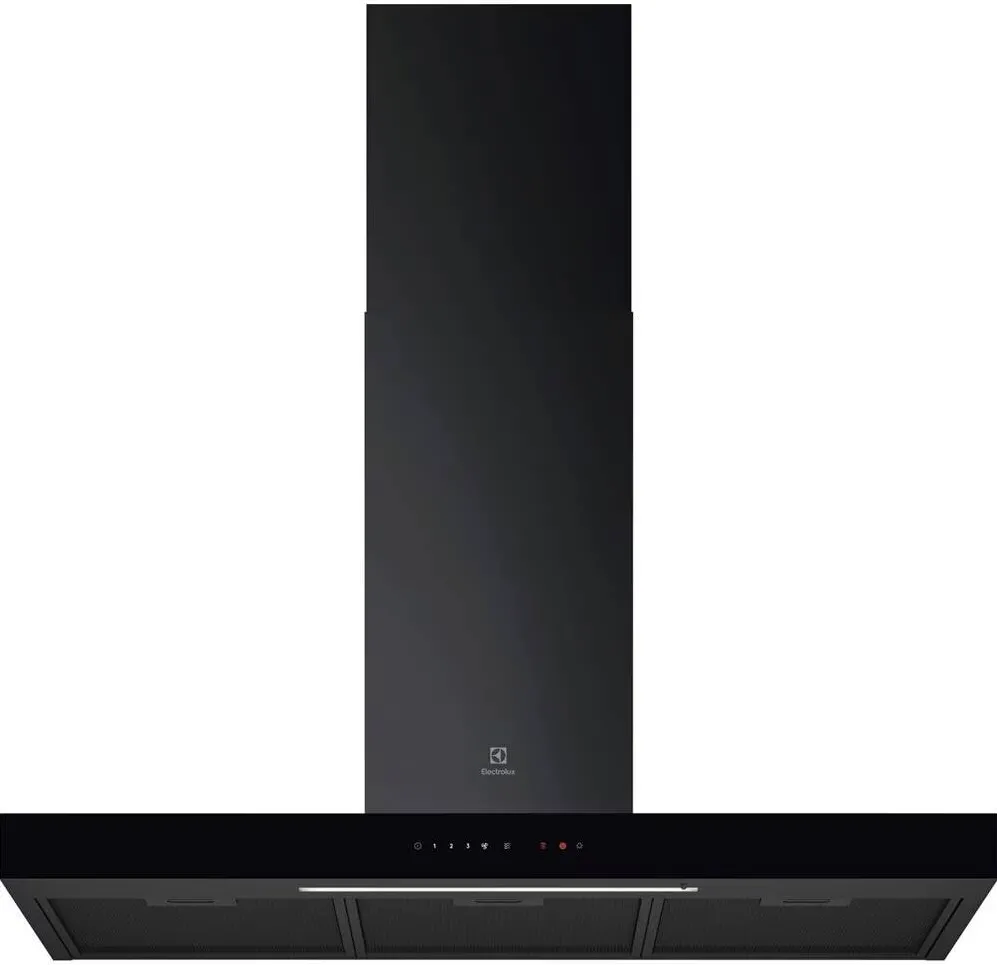 ELECTROLUX Hota incorporabila decorativa Electrolux LFT819K, Control electronic, Putere de absorbtie 730 mc/h, Conectivitate plita, Functie Breeze, Iluminare LED, 90 cm, Negru mat