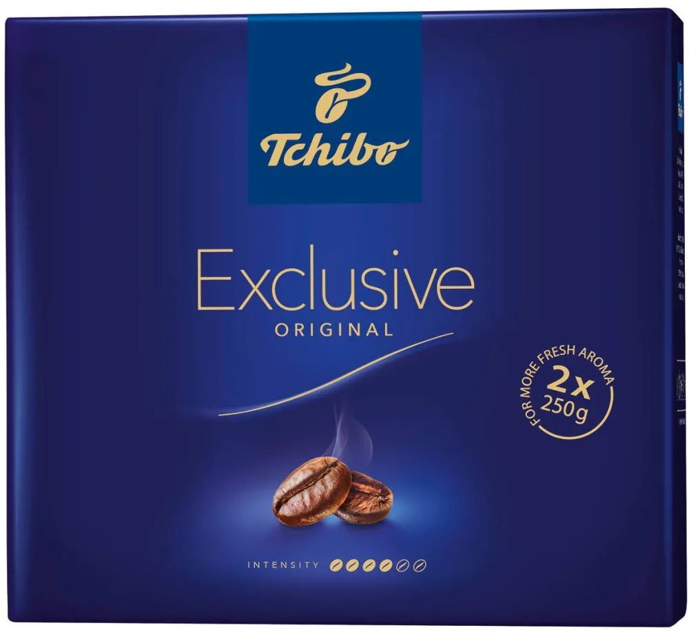 Tchibo Cafea macinata, Tchibo Exclusive DuoPack, 2 buc x 250 g, prajita si vidata, 500 g