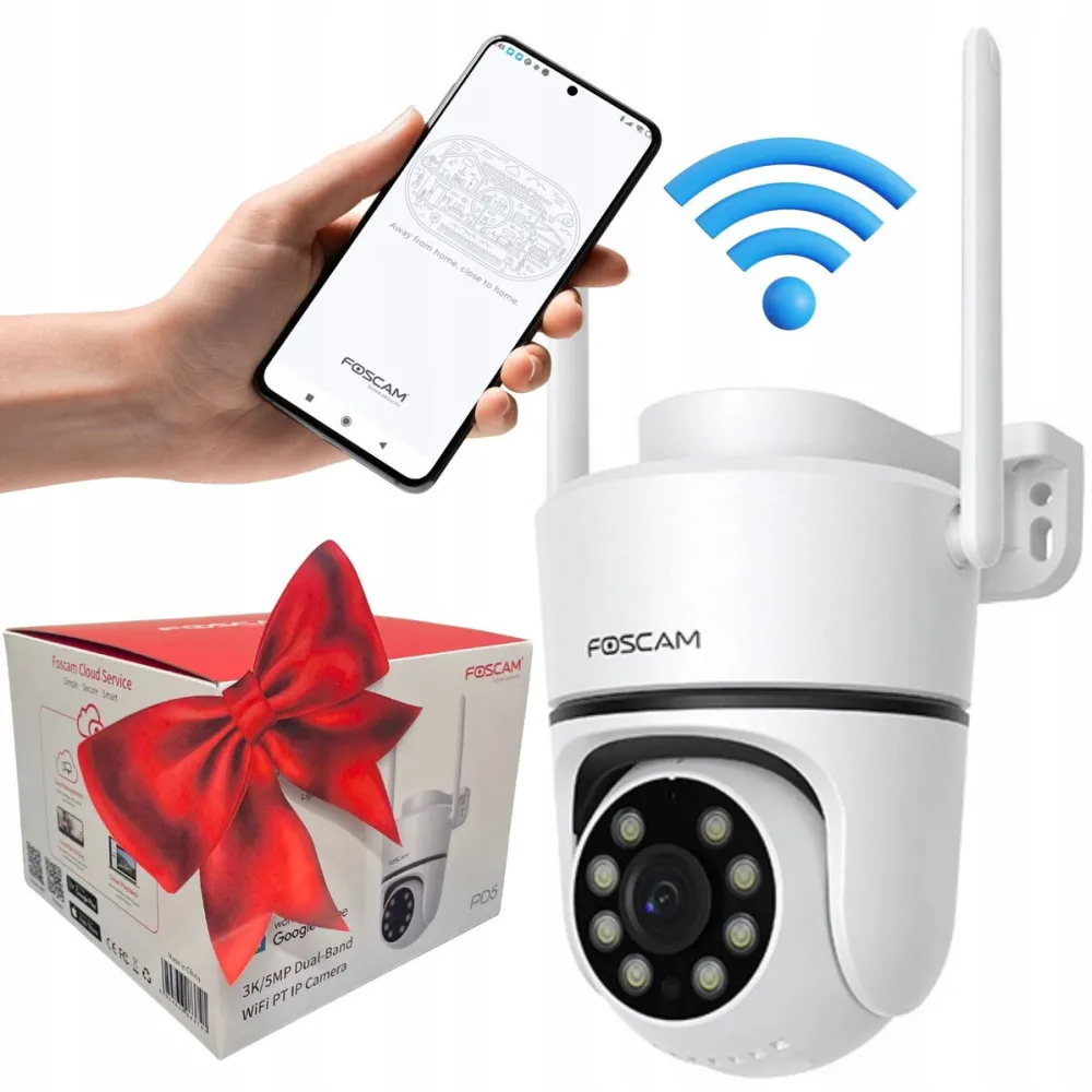 Camera Supraveghere Foscam Kamera IP Foscam PD5 5MP Biała - monitoring