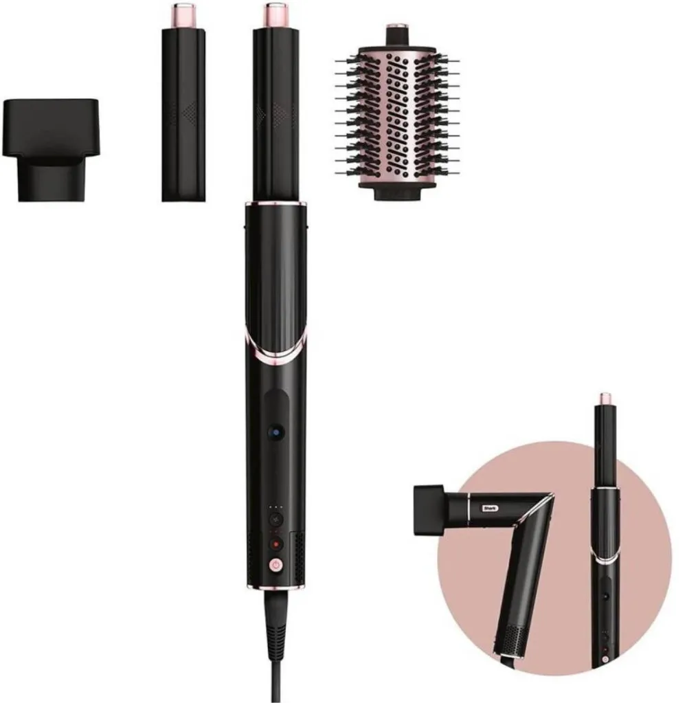 Shark Ondulator 3-in-1 Shark Flexstyle HD424EU, 1400 W, 3 accesorii, 3 viteze Negru