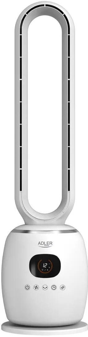 Adler AD 7344 Bladeless Tower Fan, Remote control, White