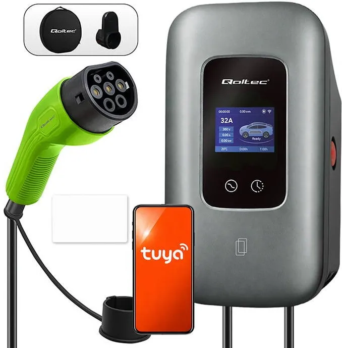 QOLTEC Statie incarcare EV Qoltec 22kW 32A trifazata Tip 2 Wi-Fi 5m