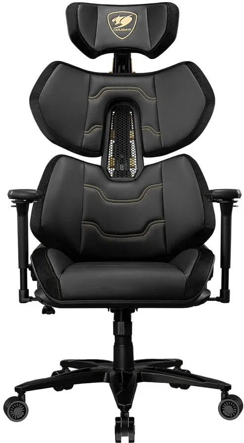 Scaun Gaming Cougar Scaun gaming, Cougar Gaming, ergonomic, suport lombar din spuma, negru/auriu