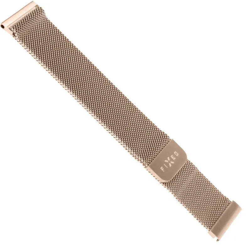 Fixed Mesh Strap for Smatwatch, Quick Release 18mm, Gold