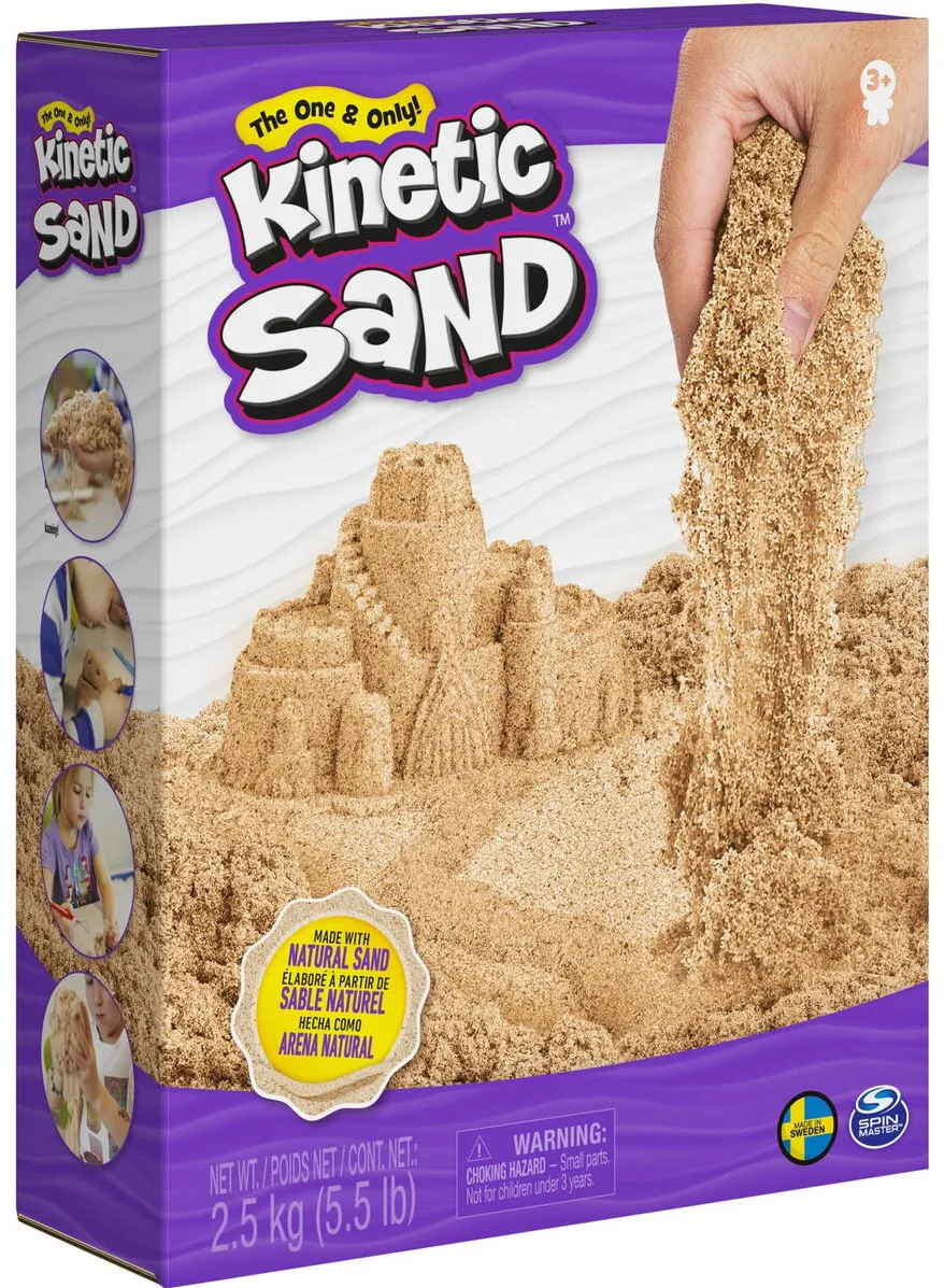 Jucarie creativa Spinmaster Spin Master Kinetic Sand - Natural Brown, Play Sand (2.5 kilograms of sand)