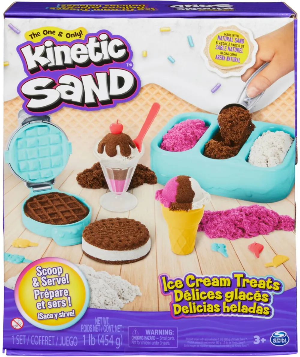 Jucarie creativa Spinmaster Spinmaster Kinetic Sand - Ice Cream Set (454 grams of sand)