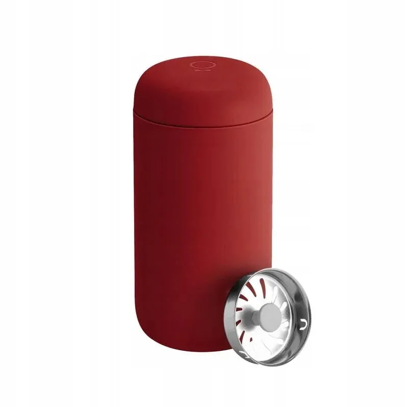 FELLOW Cana termica Carter Move, ceramica si inox, 355 ml, rosu inchis, 15.8x7.7 cm