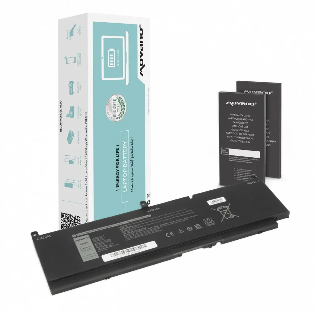 Acumulator Laptop Movano PKWVM pentru Dell Precision 15 7550 7560 Precision 15 7760 - 7400 mAh (84 Wh)
