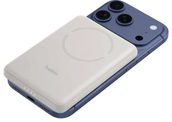 BELKIN Powerbank BoostCharge Slim Magnetic 5000mAh nisip 5000mAh
