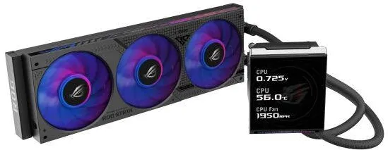 Cooler Asus lichid CPU / AIO Asus ROG Strix LC IV 360 ARGB LCD, radiator 360 mm, 3 x 120 mm ventilatoare 800-2500 rpm, PWM, 35,78 dBA, Compatibil AM4/AM5/LGA1700/LGA1851, RGB, Negru