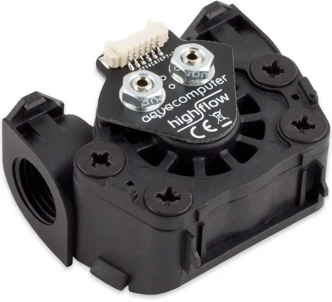 aqua computer Senzor de flux Aqua Computer, 53291, pentru sistem de racire, negru