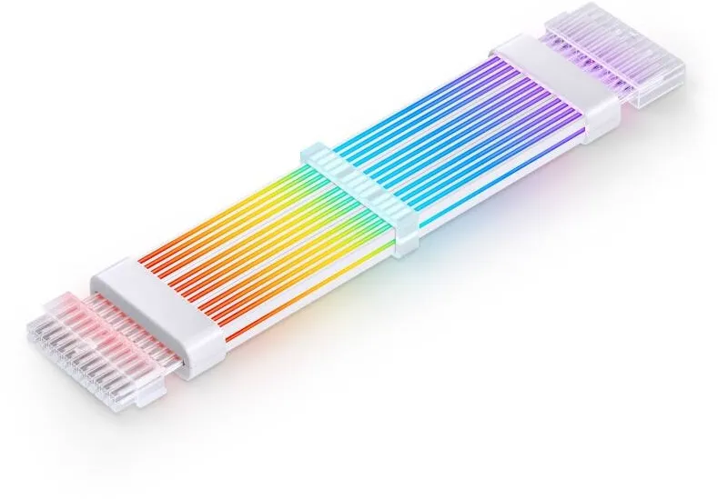 Modding PC Jonsbo Cablu date PC Light Cable ZUAD-1563, 24-Pin, iluminare ARGB Alb