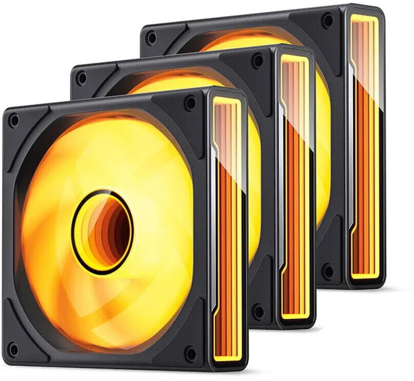 Jonsbo Ventilator PC ZK-120B RGB PWM, set de 3, 120mm, negru