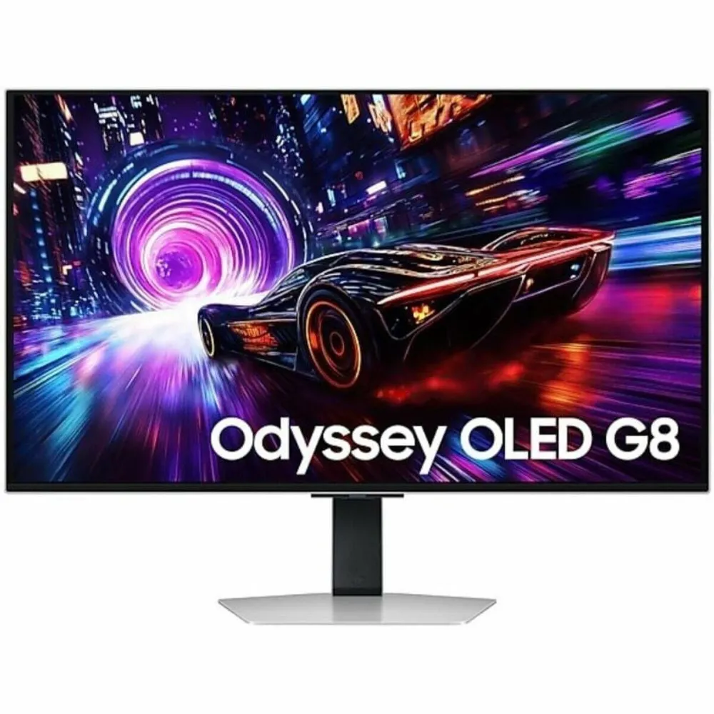 Monitor Samsung Gaming Odyssey OLED G8 32", 4K UHD, 240 Hz, 0, 03 ms, HDR, OLED, Reglabil, Rotativ, HDMI, DisplayPort, VESA, 16:9, Argintiu, Gaming