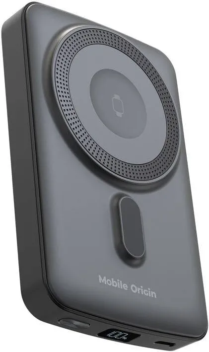 Mobile Origin PowerBank Magnetic Wireless 10000mAh PB9, 20W, USB-C, MagSafe, Incarcare Wireless, Negru