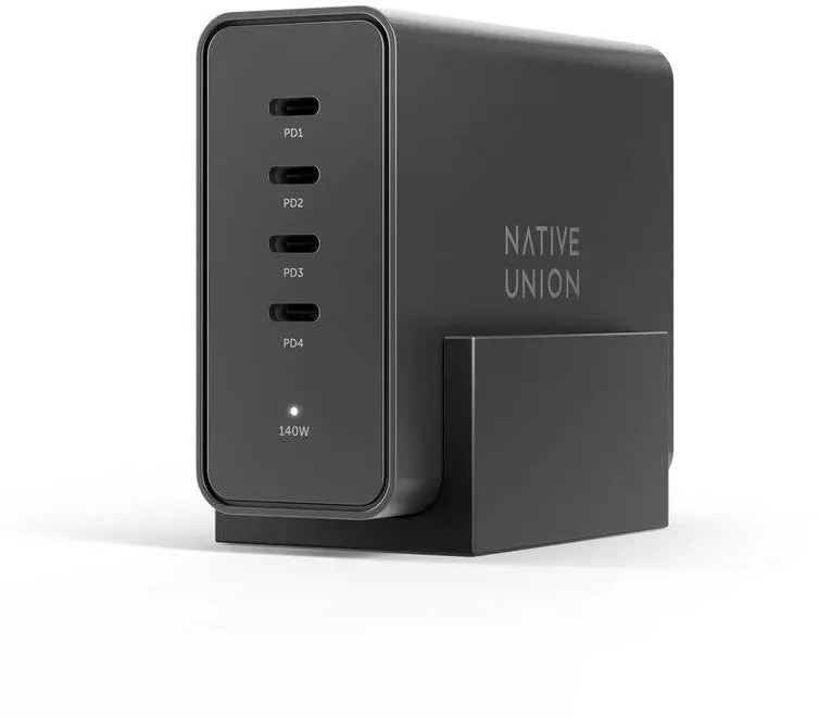 NATIVE UNION Incarcator rapid, GaN PD 140W, 4xUSB-C, negru