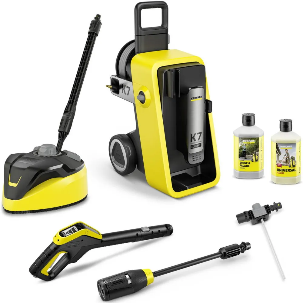 Karcher Aparat de spalat cu presiune K 7 Comfort Premium Connect Home *EU, putere 3000 W, presiune 180 bar, debit 600 l/h, pistol G180Q Connect, lance 4-in-1 Multi Jet, furtun 10 m, dispozitiv T 7, detergent piatra/fatade + detergent universal