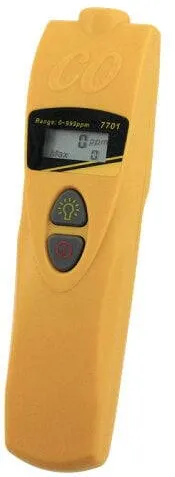 AZ Instrument Contor de monoxid de carbon Kidde, Afisaj LCD, Galben