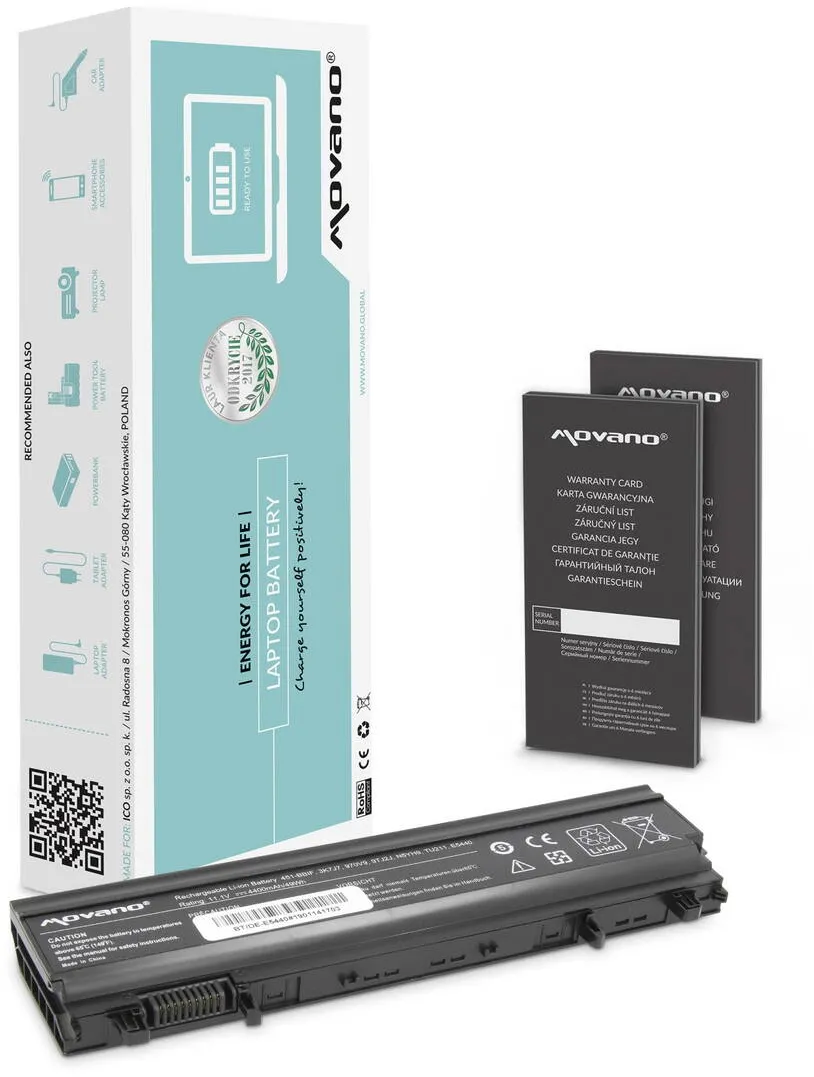 Acumulator Laptop Movano pentru Dell Latitude E5440, E5540 4400mAh