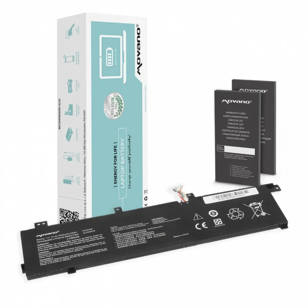 Acumulator Laptop Movano C31N1843 pentru Asus VivoBook S432F S432FA S432FL S532F S532FA S532FL - 3200 mAh (36 Wh)