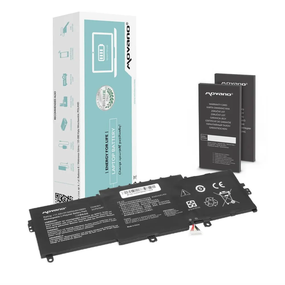 Acumulator Laptop Movano C31N1811 pentru Asus ZenBook 14 UX433 UX433F UX433FA UX433FN UX433FL