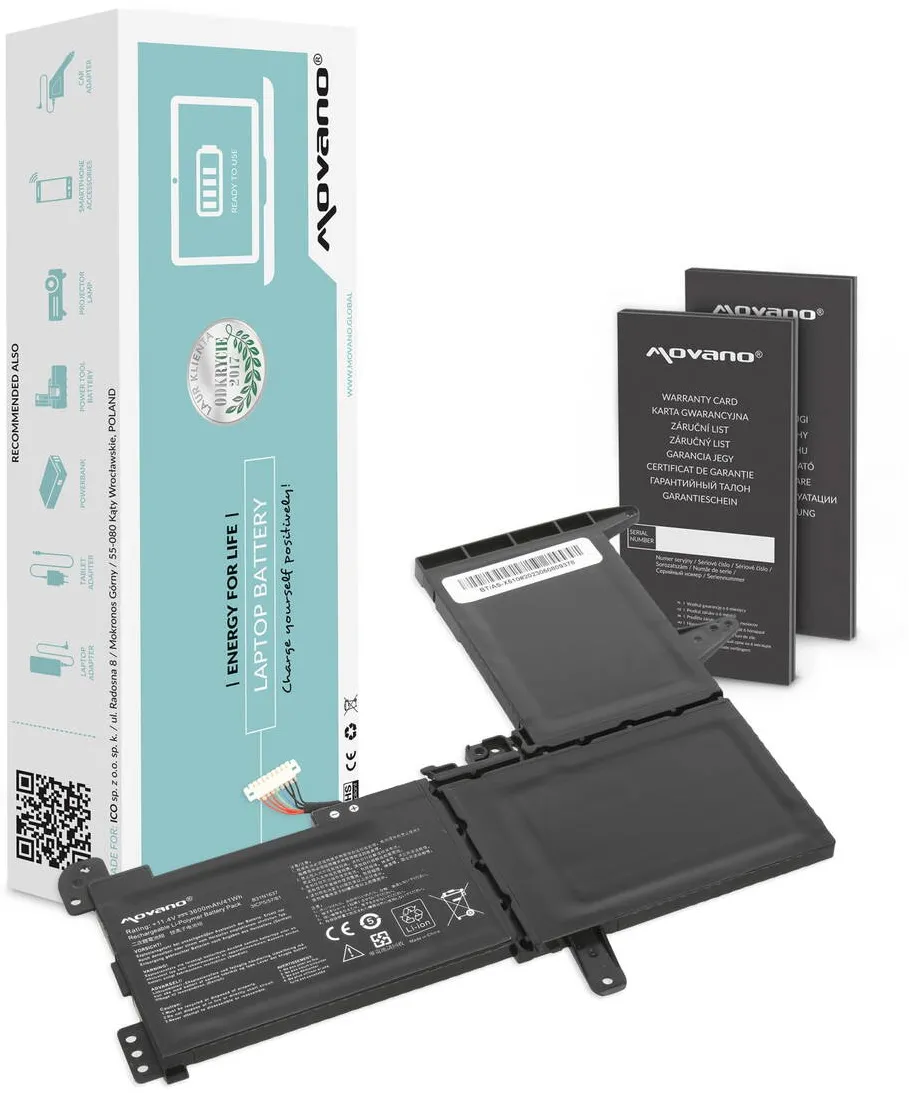 Acumulator Laptop Movano pentru Asus Vivobook 15 X510, S15 S510UA