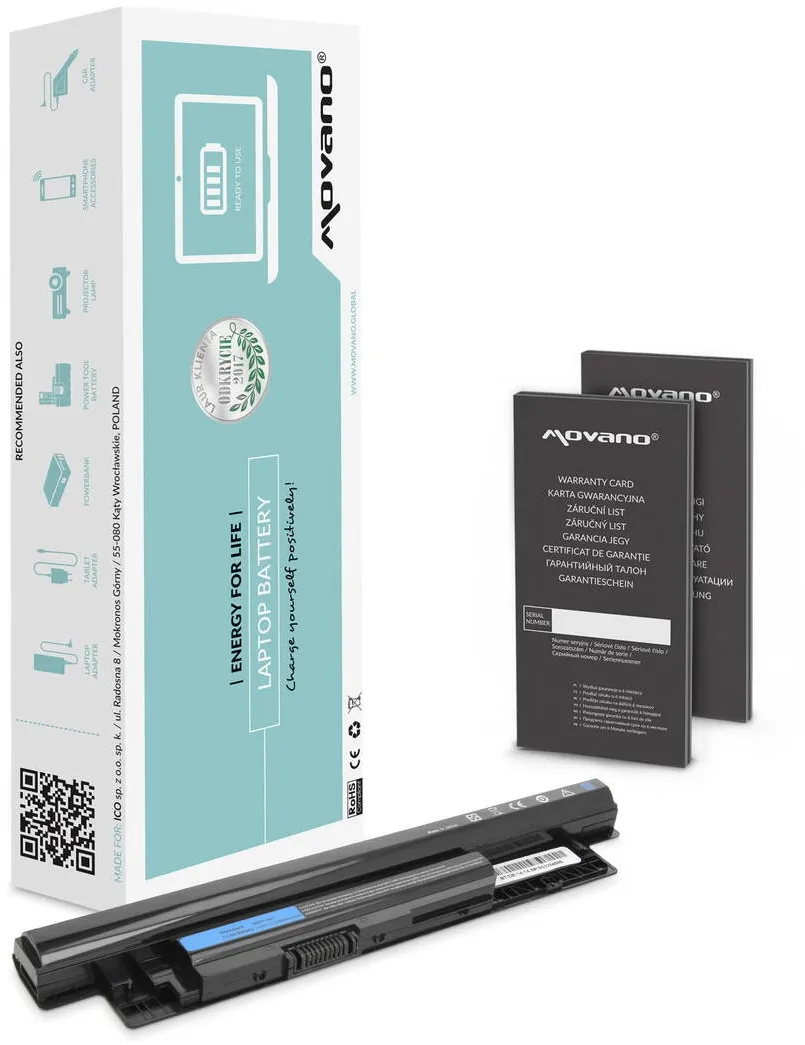 Acumulator Laptop Movano pentru Dell Inspiron 14, 15, 17, 2200mAh, 14.8V