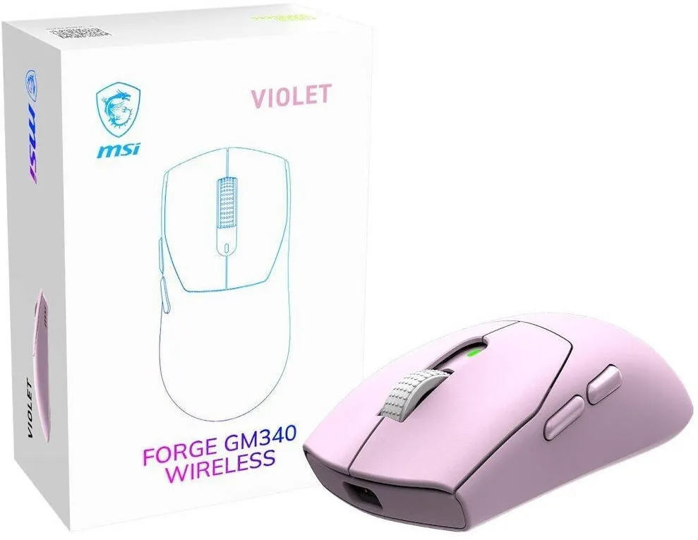Mouse MSI gaming wireless Msi Forge GM340 violet 12000DPI