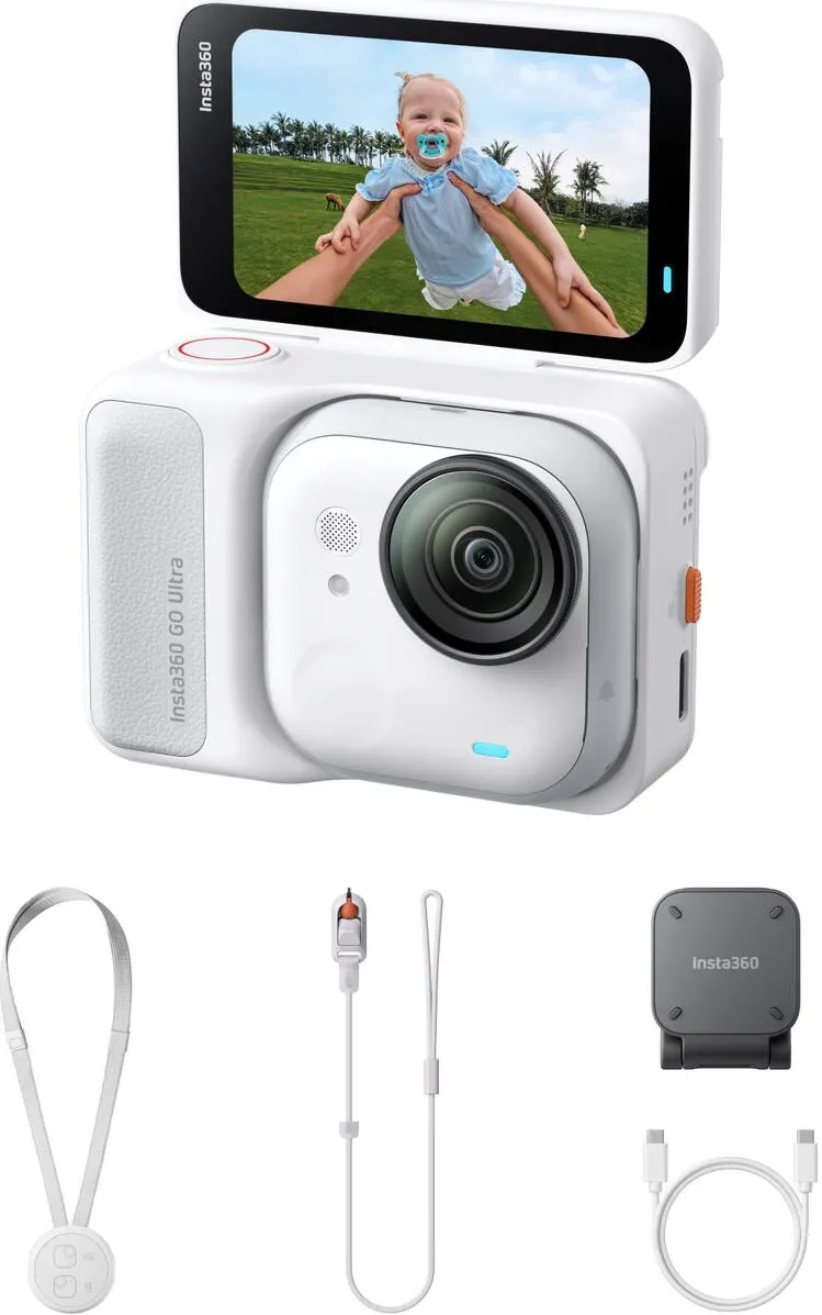 Insta360 Video Sport GO Ultra, 4K60fps, Standard Bundle, Arctic White