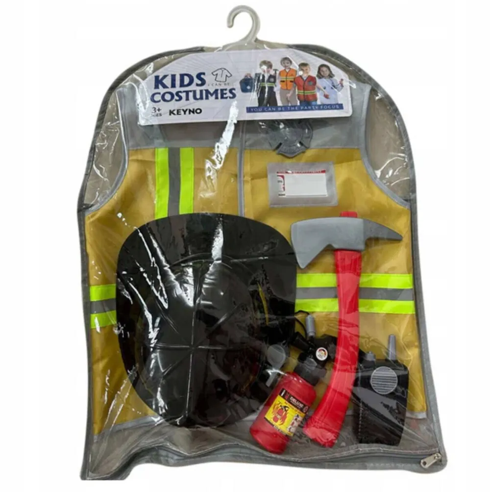 Jucarie creativa ASKATO Costum de Pompier pentru Copii cu Accesorii -