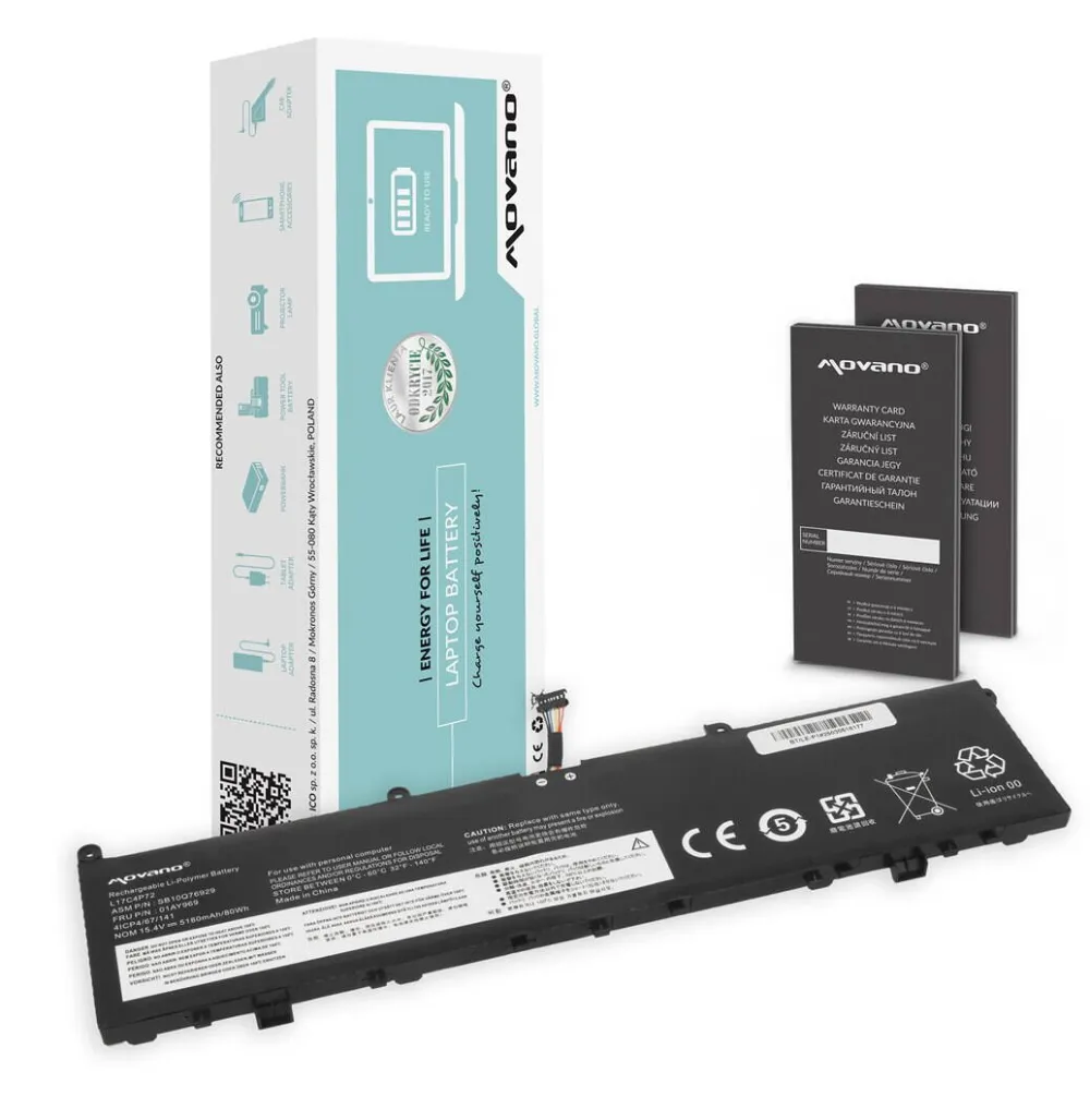 Acumulator Laptop Movano L17C4P72, Li-Ion, 500 cicluri