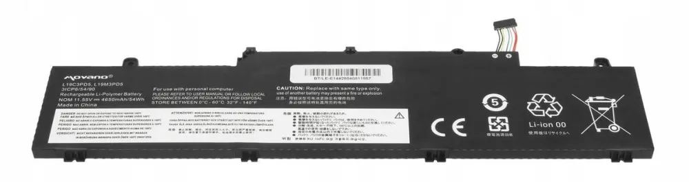 Acumulator Laptop Movano pentru Lenovo ThinkPad E14 E15, 4650 mAh, 11.55V, 6 celule, set cu instructiuni si garantie