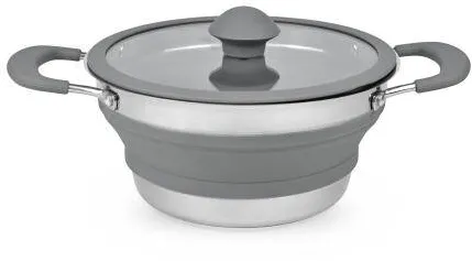 OMEGA Platinet silicone foldable camping cooking pot 1,5 l